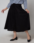 Details Midi Skirt Medium Length With Pocket Ruffle