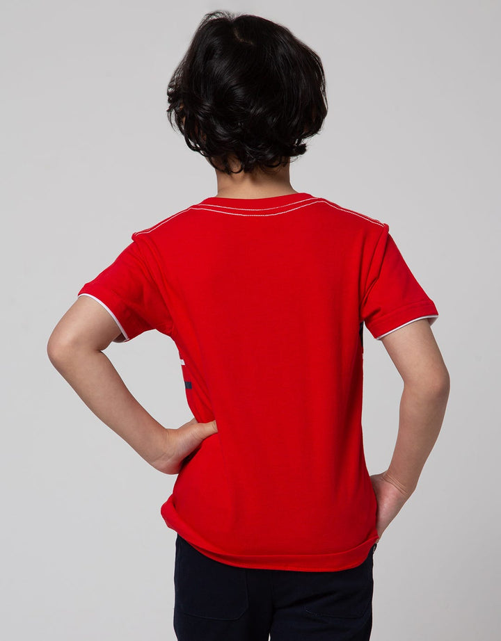 Little M Short Sleeve T-Shirt Aplikasi Football Hero
