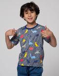Little M Dino Salur Kaos Anak Laki-laki