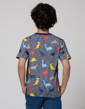 Little M Dino Salur Kaos Anak Laki-laki