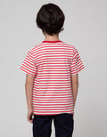 Little M Short Sleeve T-Shirt Dino Stripe Cucuk Bordir