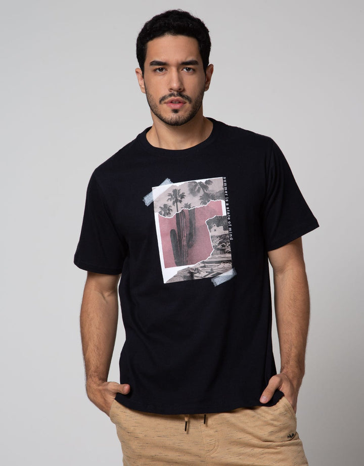 T Zone Short Sleeve T-Shirt Print Theme Summertime Cactus 1