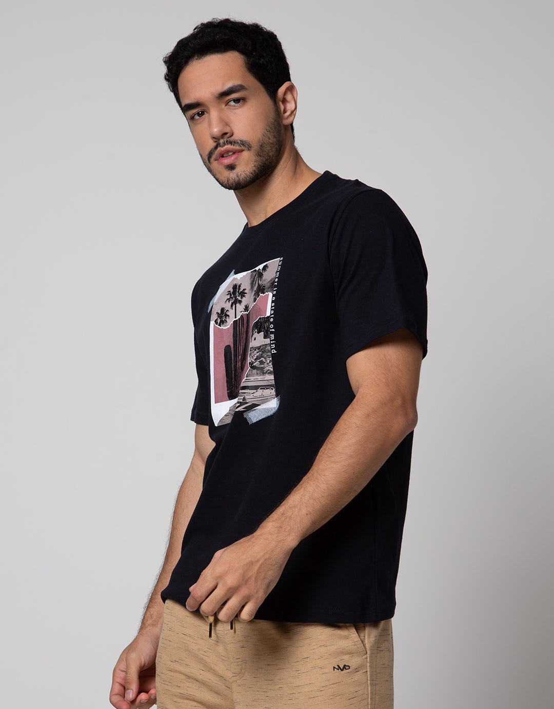 T Zone Short Sleeve T-Shirt Print Theme Summertime Cactus 1