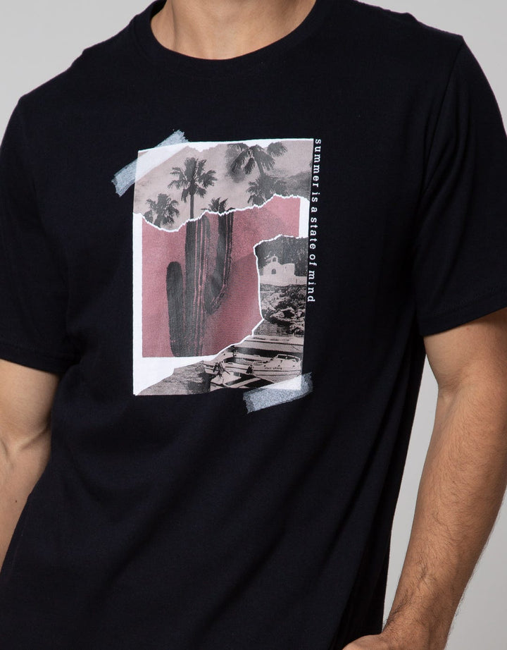 T Zone Short Sleeve T-Shirt Print Theme Summertime Cactus 1