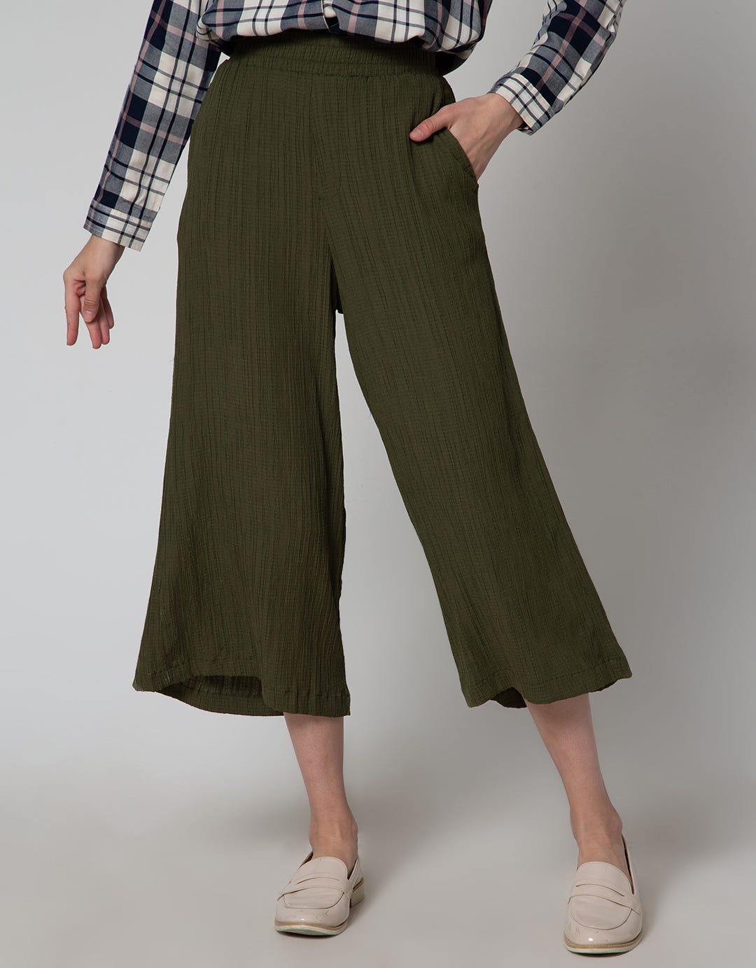 St. Yves Tripe Krinkle Women's Culottes