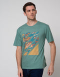 T Zone Photoprint Theme Kaos Kasual Pria