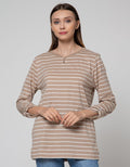 Connexion Long Sleeve T-Shirt O-Shaped Stripes