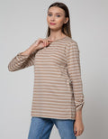 Connexion Long Sleeve T-Shirt O-Shaped Stripes