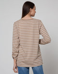 Connexion Long Sleeve T-Shirt O-Shaped Stripes