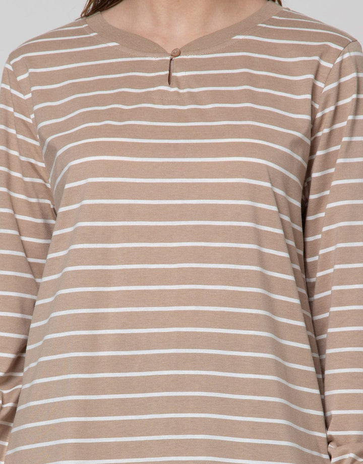Connexion Long Sleeve T-Shirt O-Shaped Stripes