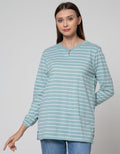 Connexion Long Sleeve T-Shirt O-Shaped Stripes