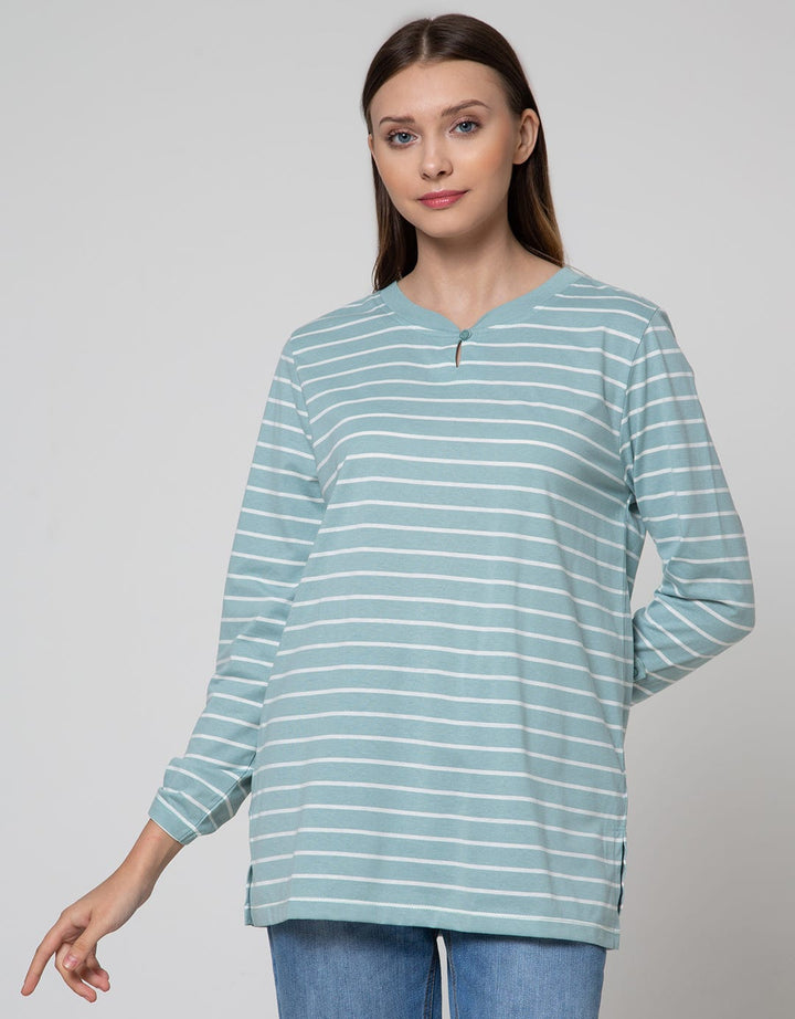 Connexion Long Sleeve T-Shirt O-Shaped Stripes