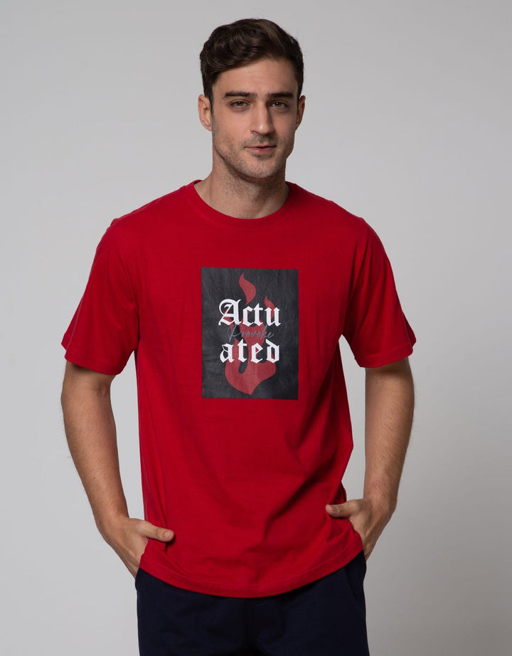 T Zone Short Sleeve T-Shirt  Print Theme Wander Letter Actuated