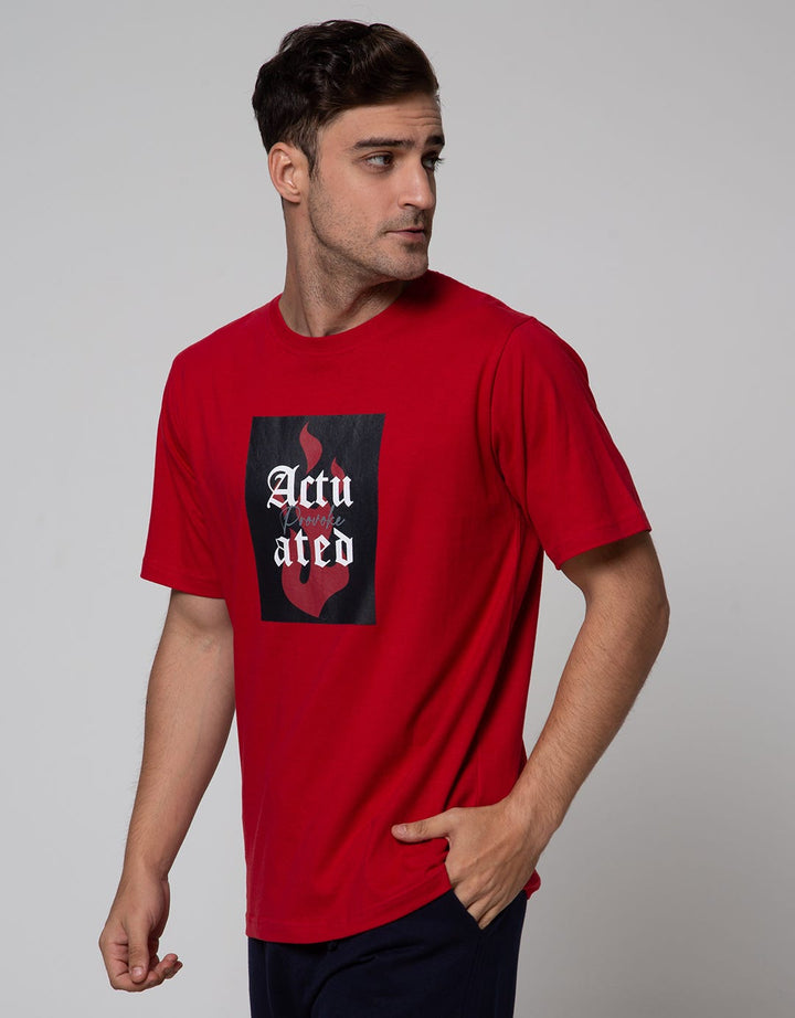 T Zone Short Sleeve T-Shirt  Print Theme Wander Letter Actuated