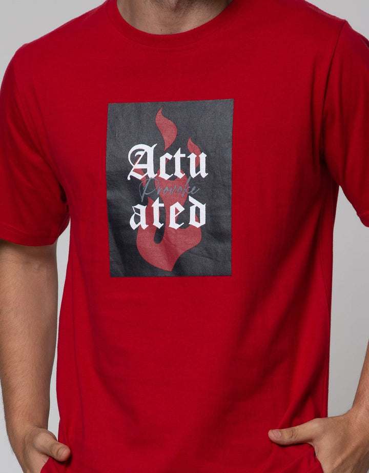 T Zone Short Sleeve T-Shirt  Print Theme Wander Letter Actuated