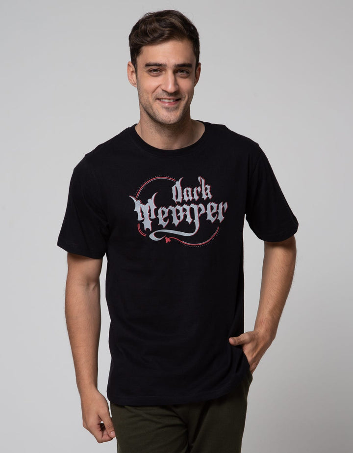 T Zone Short Sleeve T-Shirt Print Theme Wander Letter Dark