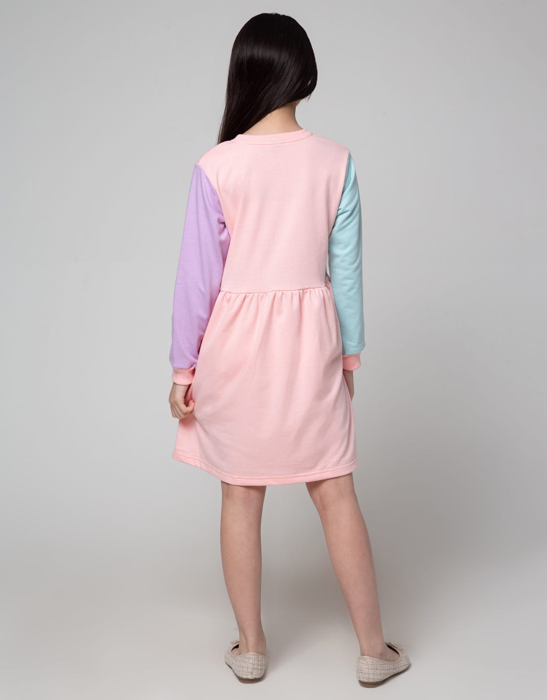 Disney Long Sleeve Midi Dress Cut And Sewn Frozen