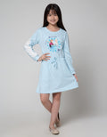 Disney Long Sleeve Midi Dress Cut And Sewn Frozen