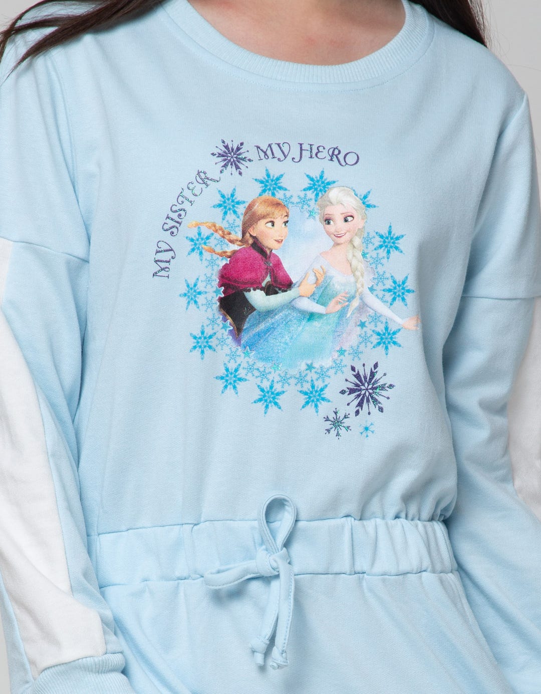 Disney Long Sleeve Midi Dress Cut And Sewn Frozen
