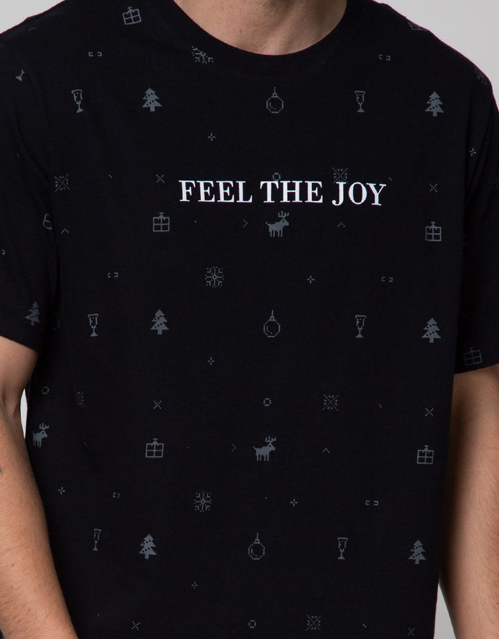 T Zone Short Sleeve T-Shirt Print Xmas Coll 2022 Feel The