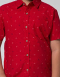 Nevada Dobby Text Boys Shirt