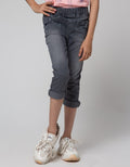 Little M Denim Long Pants Kantong Depan Aplikasi Pita