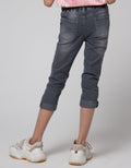 Little M Denim Long Pants Kantong Depan Aplikasi Pita