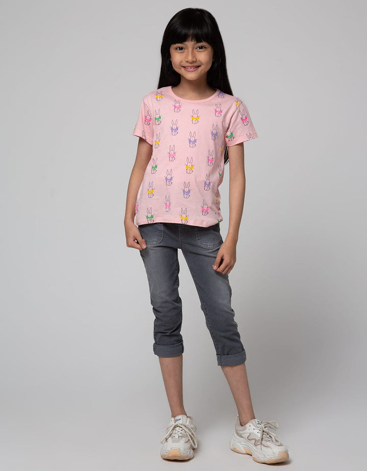 Little M Denim Long Pants Kantong Depan Aplikasi Pita