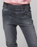 Little M Denim Long Pants Kantong Depan Aplikasi Pita