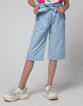 Little M Long Pants Kulot Woven Motif Garis Bintang Kantong