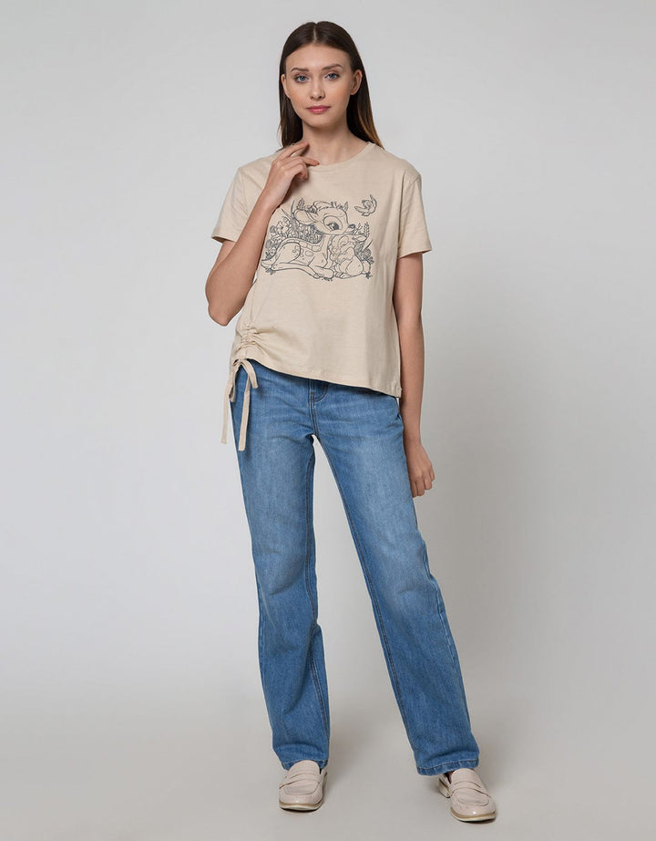 Disney Bambi Drawstring Cotton Usa Short Sleeve T-Shirt