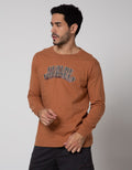 T Zone Long Sleeve T-Shirt Print Theme Dimensional Typeface - Future