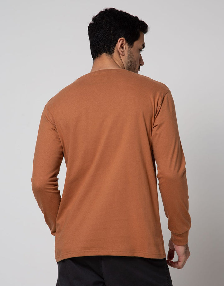 T Zone Long Sleeve T-Shirt Print Theme Dimensional Typeface - Future