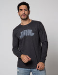 T Zone Long Sleeve T-Shirt Print Theme Dimensional Typeface - Future