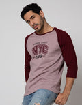 T Zone 3/4 Raglan T-Shirt Print Theme University - Nyc