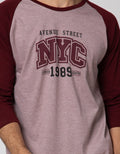 T Zone 3/4 Raglan T-Shirt Print Theme University - Nyc