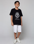 Nevada Skull Print Kaos Anak Laki-laki