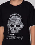 Nevada Skull Print Kaos Anak Laki-laki
