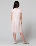 Kidz Too Short Sleeve Midi Dress Tangan Geber Bordir Bunga