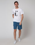 Details Short Sleeve T-Shirt R Neck Print Bordir
