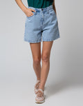 Nevada Denim Short Pants With Half Elastic