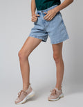 Nevada Denim Short Pants With Half Elastic