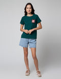 Nevada Denim Short Pants With Half Elastic