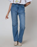 Nevada Denim Long Pants Straight Folded Hem