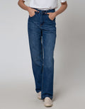 Nevada Denim Long Pants Straight Folded Hem