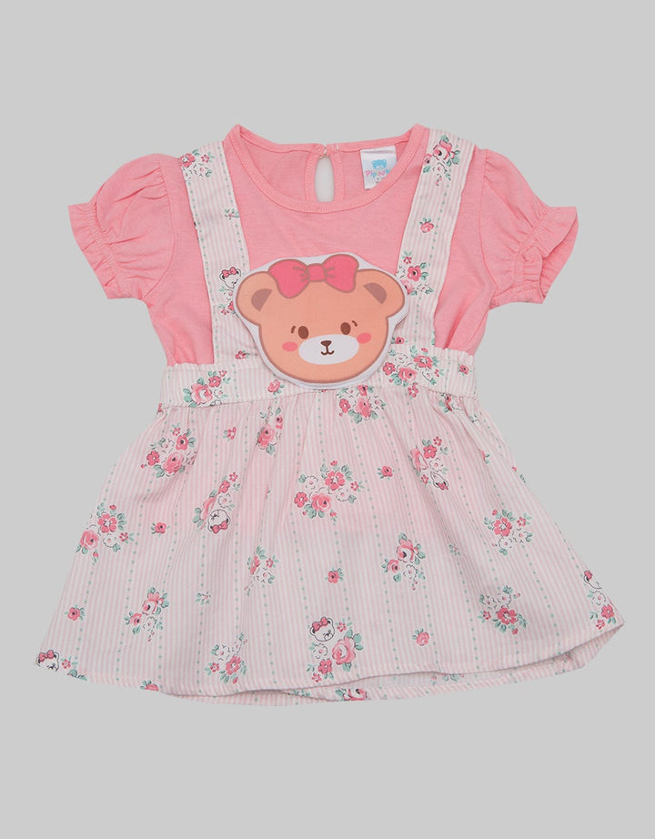 Pipiniko Short Sleeve Midi Dress Newborn Ovl Bear Set Knit