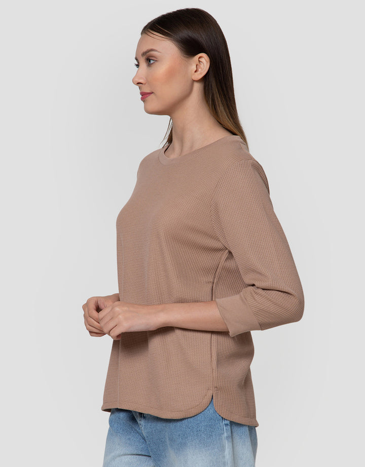 Connexion Waffle Plain Kaos Wanita