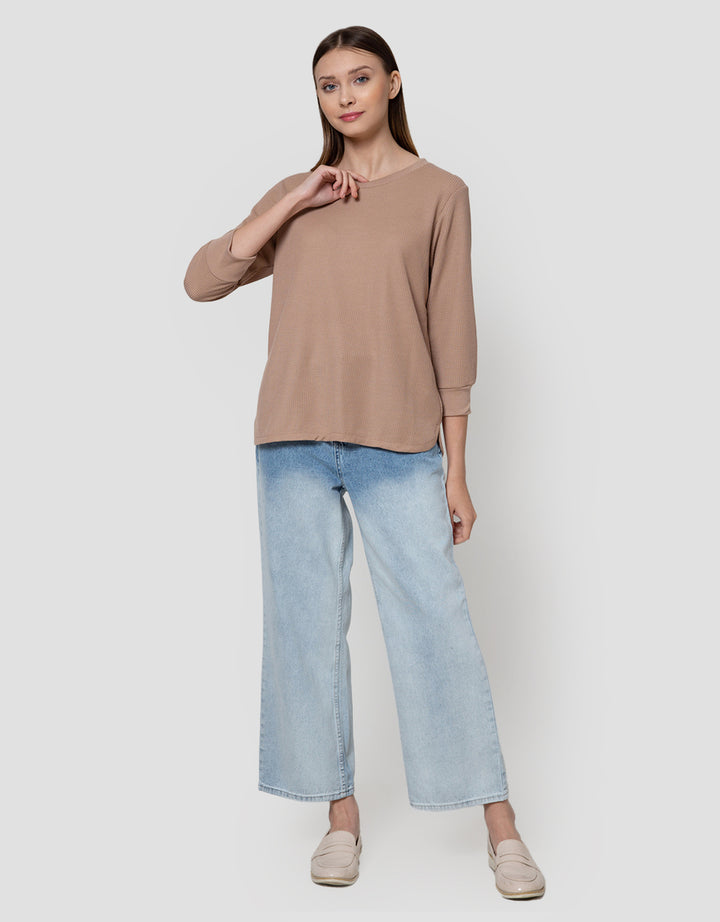 Connexion Waffle Plain Kaos Wanita