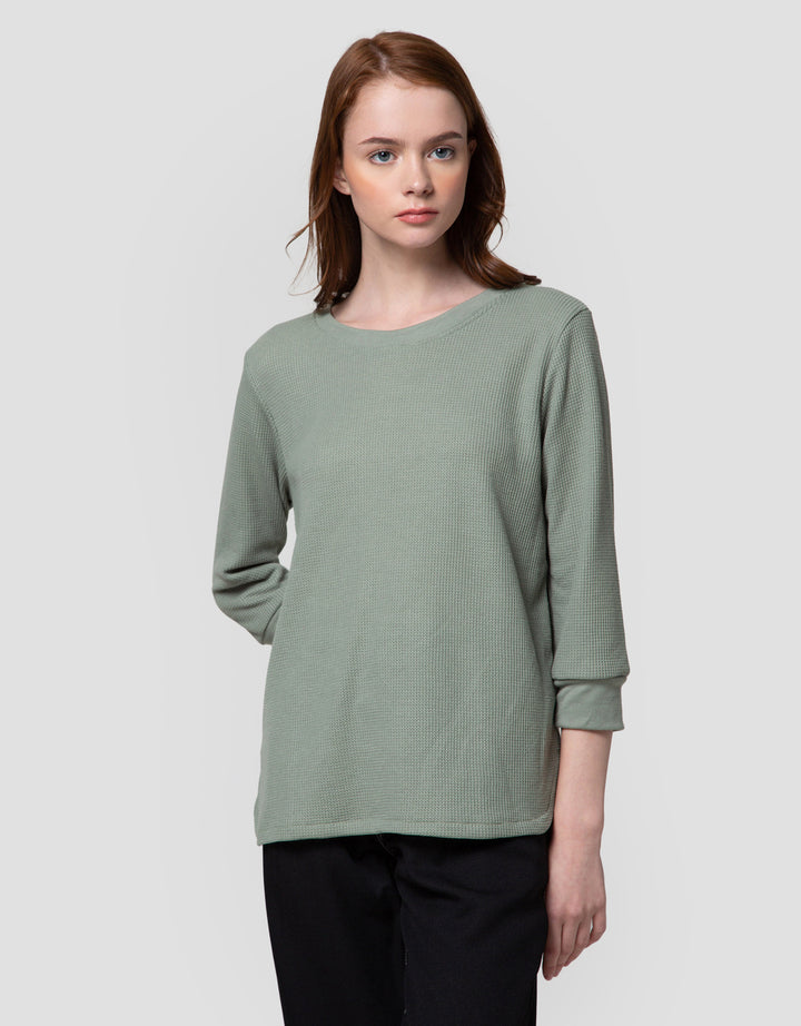 Connexion Waffle Plain Kaos Wanita