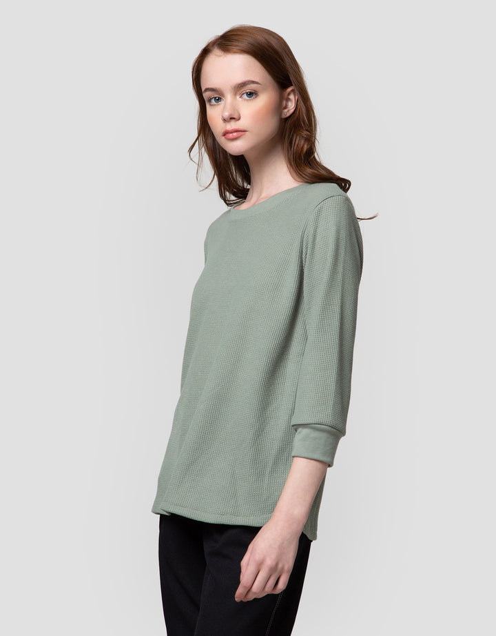 Connexion Waffle Plain Kaos Wanita